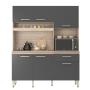 Cocina Integral Madik 160cm Color Grafito
