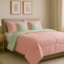SET DE EDREDON DICASA KING SIZE COUZY ROSA-MENTA