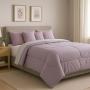 SET DE EDREDON DICASA MATRIMONIAL/QUEEN SIZE COUZY LILA-GRIS