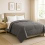 COMBO DICASA KING SIZE EDREDON HOMMY GRIS OXFORD + SABANAS SOFTY PLATINO