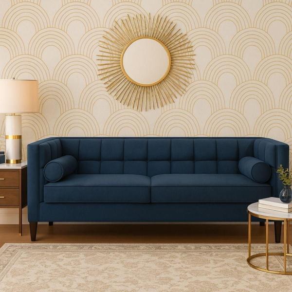 Sofá De 3 Plazas Madison - Color Azul Navy