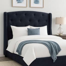 CABECERA QUEEN SIZE DICASA ZEFYR COLOR AZUL + BASE CAMA + COLCHÓN DICASA TRINI