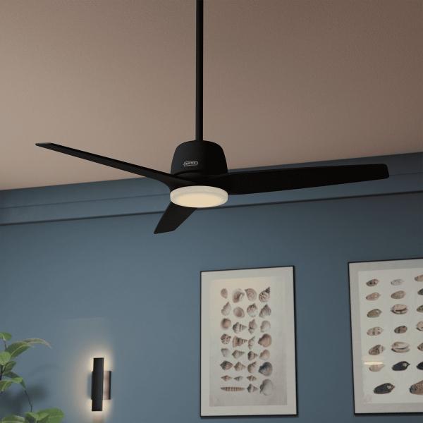 Ventilador de techo Malden Negro Mate 52 pulgadas