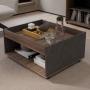 M02060MC-MLON MESA DE CENTRO STONE MARCA MADERKIT CON 1 NICHO ABIERTO
