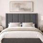 CABECERA QUEEN SIZE DICASA NIZZA GRIS OSCURO