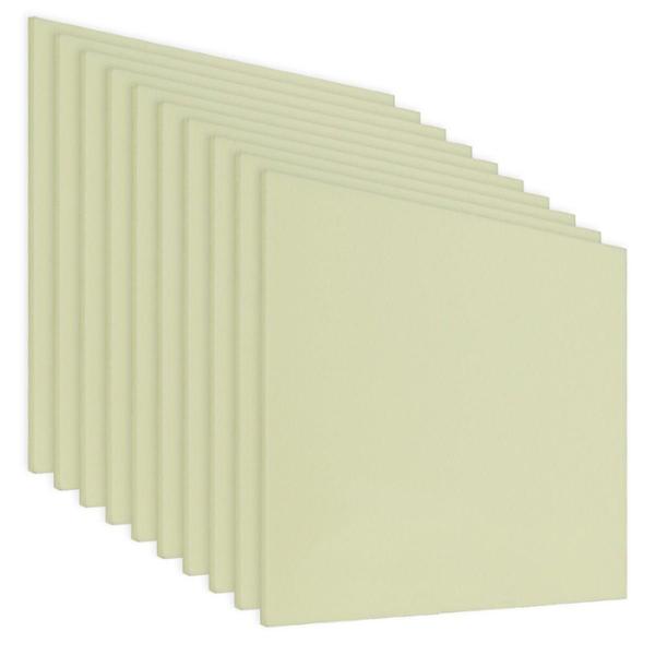 PACK DE 10 LÁMINAS DE ACRÍLICO COLOR PASTEL AMARILLO 40X40