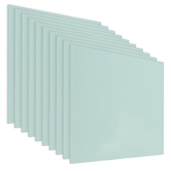 PACK DE 10 LÁMINAS DE ACRÍLICO COLOR PASTEL MENTA 40X40