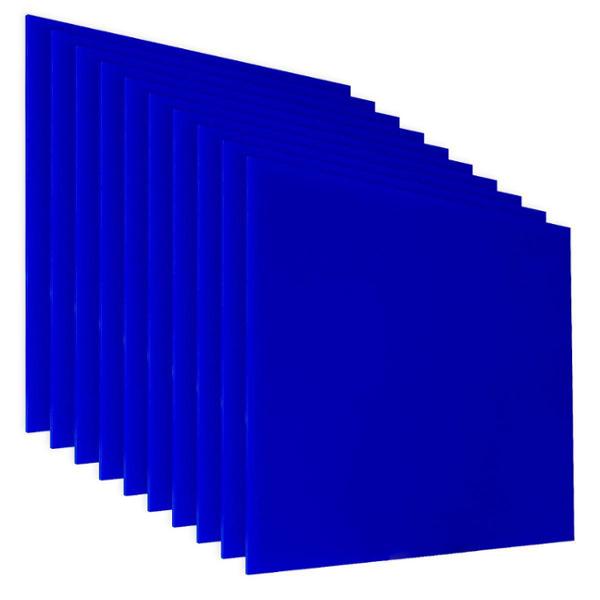 PACK DE 10 LÁMINAS DE ACRÍLICO COLOR AZUL 40X40