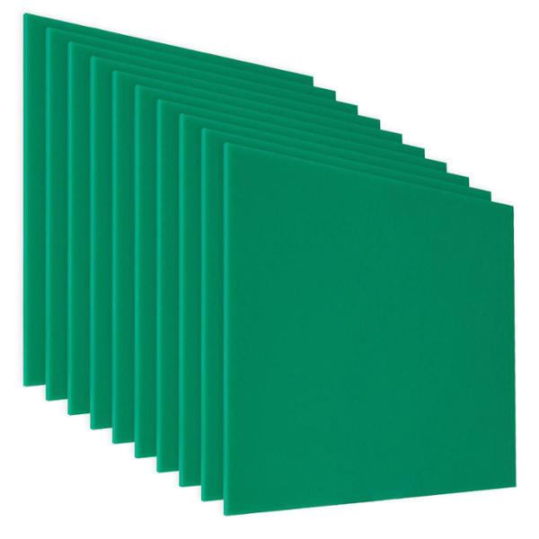 PACK DE 10 LÁMINAS DE ACRÍLICO COLOR VERDE 40X40