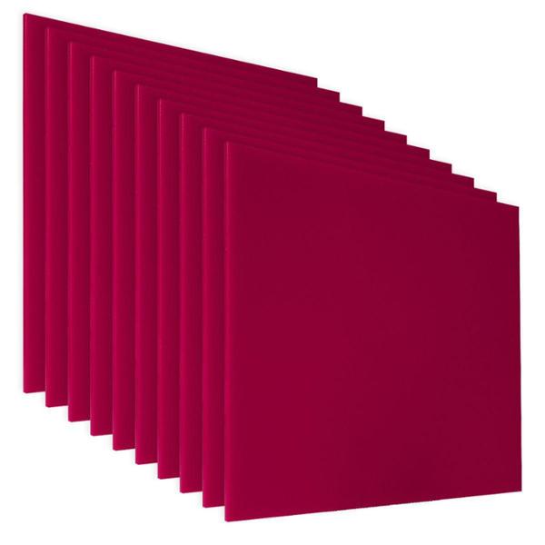 PACK DE 10 LÁMINAS DE ACRÍLICO COLOR ROJO 40X40