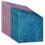 PACK DE 10 LÁMINAS GLITTER, ROSA (5PZS) Y AZUL (5PZS) 40X40