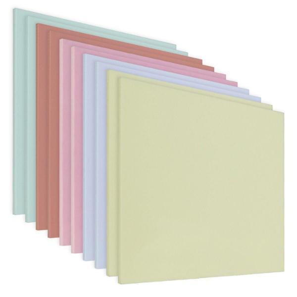 PACK 10 LÁM. ACRÍLICO COL. PASTELES, AMARI (2PZS) MENTA(2PZS) CORAL (2PZS) AZUL (2 PZS) ROSA (2PZS)