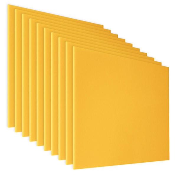 PACK DE 10 LÁMINAS DE ACRÍLICO COLOR AMARILLO 40X40