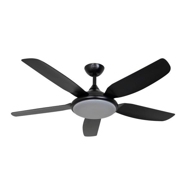 VENTILADOR DE TECHO COLUMBA 52" LED INTEGRADO AJUSTABLE NEGRO CON CONTROL REMOTO INCLUIDO