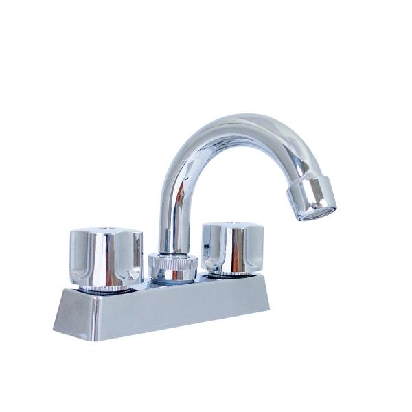 MEZCLADORA PARA LAVABO ABS MANERALES REDONDOS CROMO