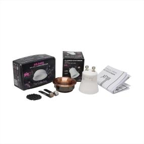 KIT DE LÁMPARA MINI GU10 LED 4.9W LUZ CÁLIDA 3000 K 36 GRADOS BRONCE ROJO