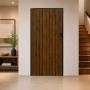 PUERTA INTERIOR PLEGABLE DE PVC SATURNO 100X215CM NOGAL OSCURO CON NEGRO