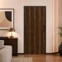 PUERTA INTERIOR PLEGABLE DE PVC SATURNO 90X200 CM NOGAL OSCURO CON NEGRO