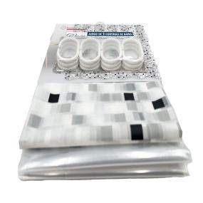 CORTINA PARA REGADERA 100% PEVA Y CORTINA LINER 100% PEVA HOMECREATIONS