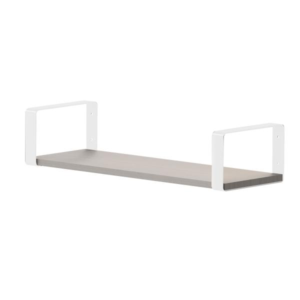 REPISA STRONG HOLD CUBO 20X60 CM COLOR BLANCO / MADERA GINGER