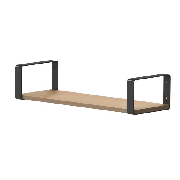 REPISA STRONG HOLD CUBO SOPORTA HASTA 60 KG 20 X 60 CM ACERO NEGRO NOGAL
