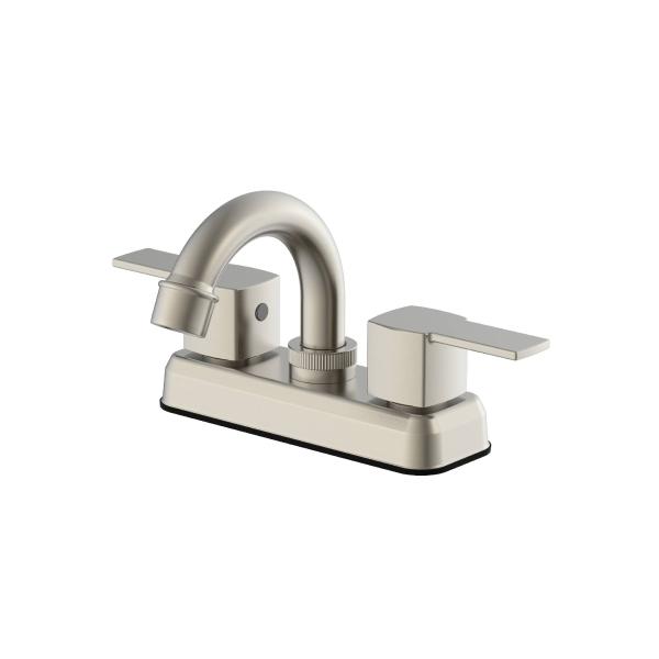 LLAVE PARA LAVABO DUOMANDO NÍQUEL SATINADO PARA LAVABO CUELLO GIRATORIO 360