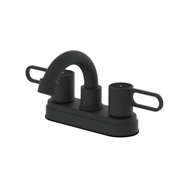 LLAVE MEZCLADORA PARA BAÑO DUOMANDO 4" NOVA NEGRO MATE