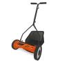 PODADORA MANUAL DE 16” DE CORTE CON BOLSA RECOLECTORA EXTRAÍBLE INCLUIDA