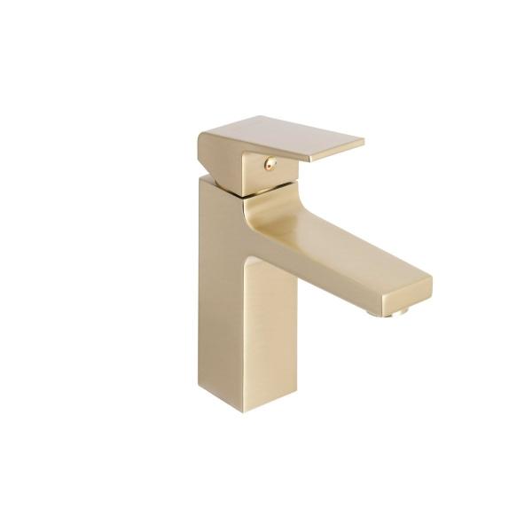 LLAVE PARA LAVABO MONOMANDO DORADO SATINADO NIAGARA CENTERSET