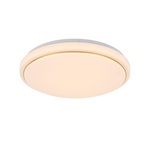 LAMPARA DE TECHO LED ODIN 38 X 7 CM BLANCO CON DORADO