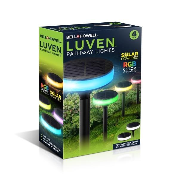 ESTACAS SOLARES DE DISCO RGB BELL HOWELL 4 PIEZAS