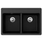 TARJA DE CUARZO NEGRO 83.8 X 55.9 X 25 DE 2 TINAS CON CONTRACANASTAS