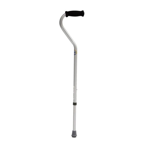 Bastón ReActiv Industrial de Aluminio de 1 Apoyo, Cuello de Ganso, Negro