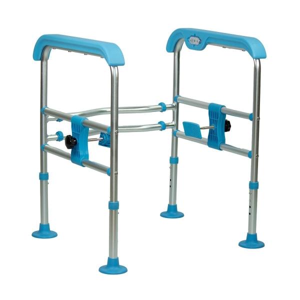 Chasís de Seguridad Bariátrico de Aluminio Reforzado con Brazos, Color Azul