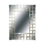 ESPEJO RECTANGULAR CON MARCO DE PLÁSTICO DORADO 74 X 56 CM MOSAICO GEOMÉTRICO ELEGANTE