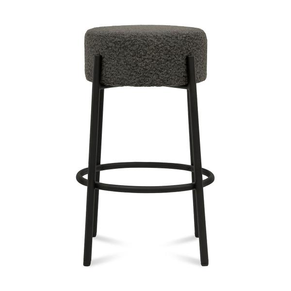 BANCO DE BAR TELA GRIS OXFORD NEGRO NUKO
