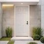 PUERTA EXTERIOR ACERLUM DE ACERO 6 PANELES CLÁSICA BLANCA SEMI BRILLANTE 80 X 210 X 4 CM