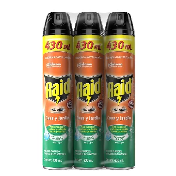 RAID CASA Y JARDÍN EUCALIPTO 3PACK (1290ML)