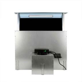 CAMPANA DE COCINA EMPOTRABLE 87 CM NEGRO CON SISTEMA DOWN DRAFT