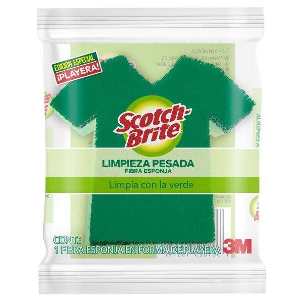 Fibra Esponja Limpieza Pesada Edición Especial Playera Scotch Brite, 1 pieza