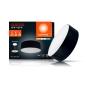 PLAFÓN ILUMINADO ENROSCABLE LED CIRCULAR 12 W NEGRO LUZ INTERCAMBIABLE INTERIOR
