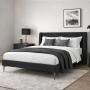CABECERA QUEEN SIZE DICASA MILAN NEGRO + BASE SLIM