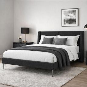 CABECERA KING SIZE DICASA MILAN NEGRO + BASE SLIM