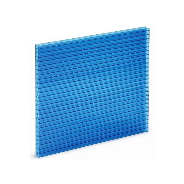 LAMINA DE POLICARBONATO CELULAR COLOR AZUL 1.22X6.1 ESPESOR 6MM GARANTIA 10 AÑOS
