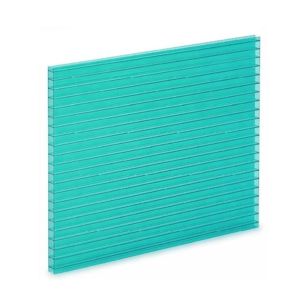 LAMINA DE POLICARBONATO CELULAR COLOR VERDE 1.83X6.1 ESPESOR 6MM GARANTIA 10 AÑOS