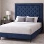 CABECERA MATRIMONIAL DICASA MARY AZUL + BASE CAMA SLIM
