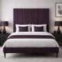 CABECERA KING SIZE DICASA ARGOS MORADO + BASE CAMA SLIM