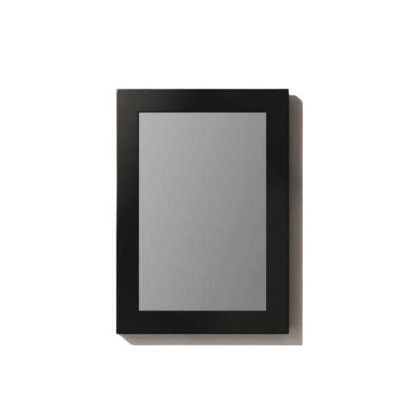 Espejo Rectangular Marco de Plastico Negro 40x50cm