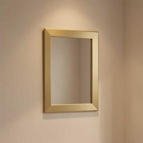 Espejo Rectangular Marco de Plastico Dorado 40x50cm