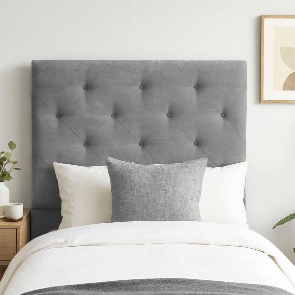 CABECERA QUEEN SIZE DICASA IKKI COLOR GRIS OSCURO